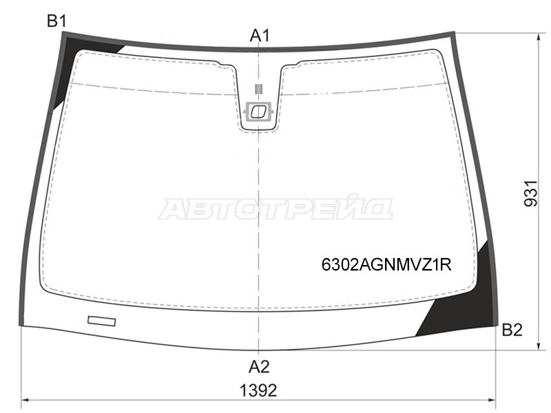 Стекло лобовое (Датчик дождя/ Молдинг) Opel Astra 04-13 / Astra Family 11-14 - OPEL Astra 3 1 (2006-2013), Универсал