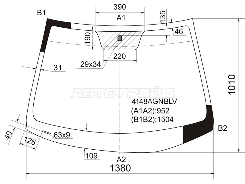 Стекло лобовое Hyundai Solaris 10-17 / Kia Rio 11-17 - KIA Rio 3 1 (2015-2017), Хэтчбек 5 дв.